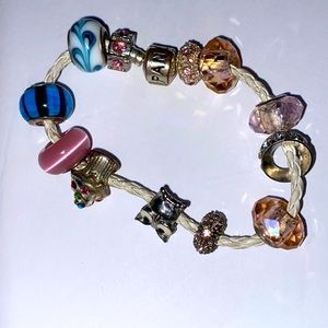Pandora bracelet with charms
